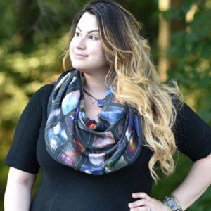 NASA Hubble Telescope Collection Galaxy Scarf on Modal Silk FreshPrintsofCT